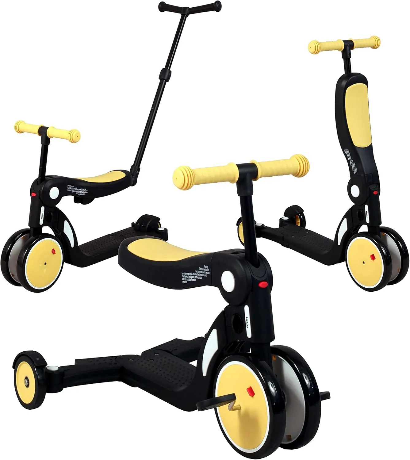 Kids Convertible Ride-On Scooter with Seat